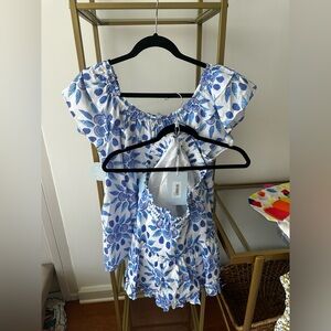 Hill house blue shell mosiac Set NWT